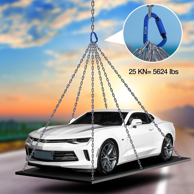 FVW Auto Locking Rock Climbing Carabiner Clips,Professional 25KN (5620 lbs) Heavy Duty Caribeaners for Rappelling Swing Rescue & Gym etc, Large D-Shaped Carabiners - Image 4